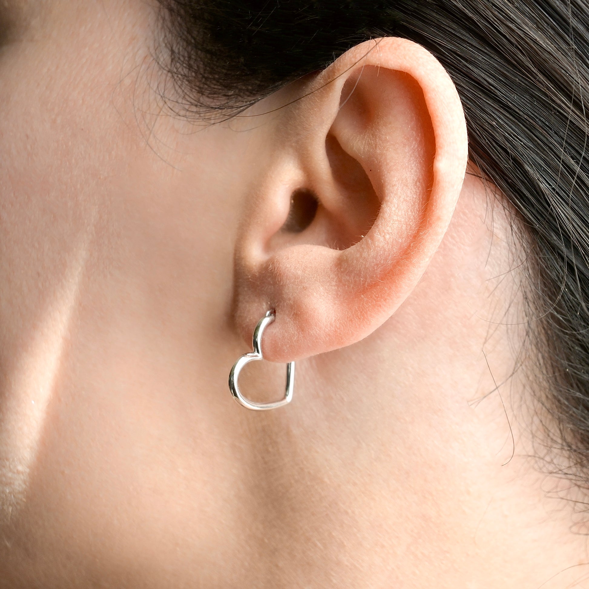 close-up view of sterling silver design in silver tone