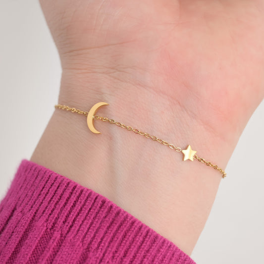 Moon and Star Bracelet