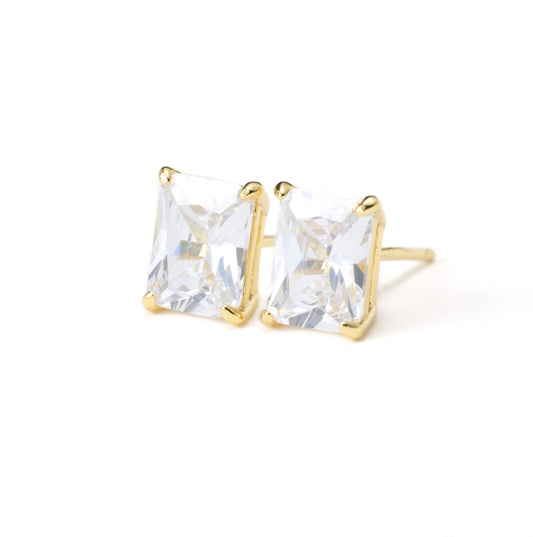 Cushion-cut Diamond Studs