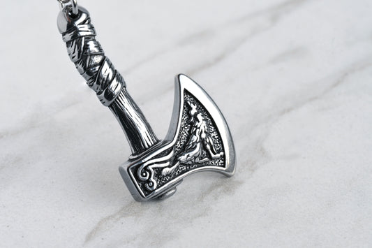 Men's Viking Axe Necklace
