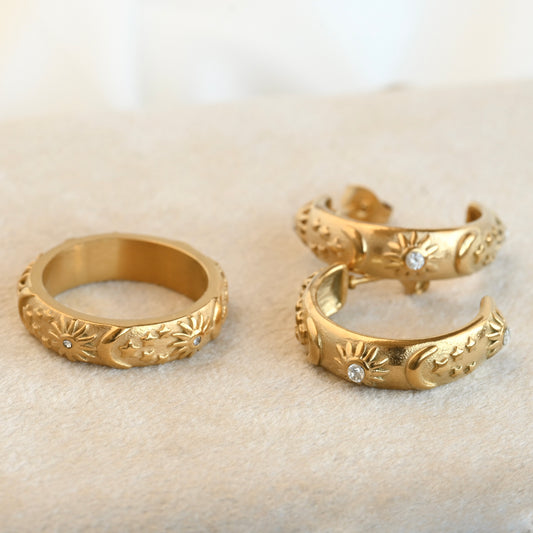 Sun, Moon and Stars Earrings