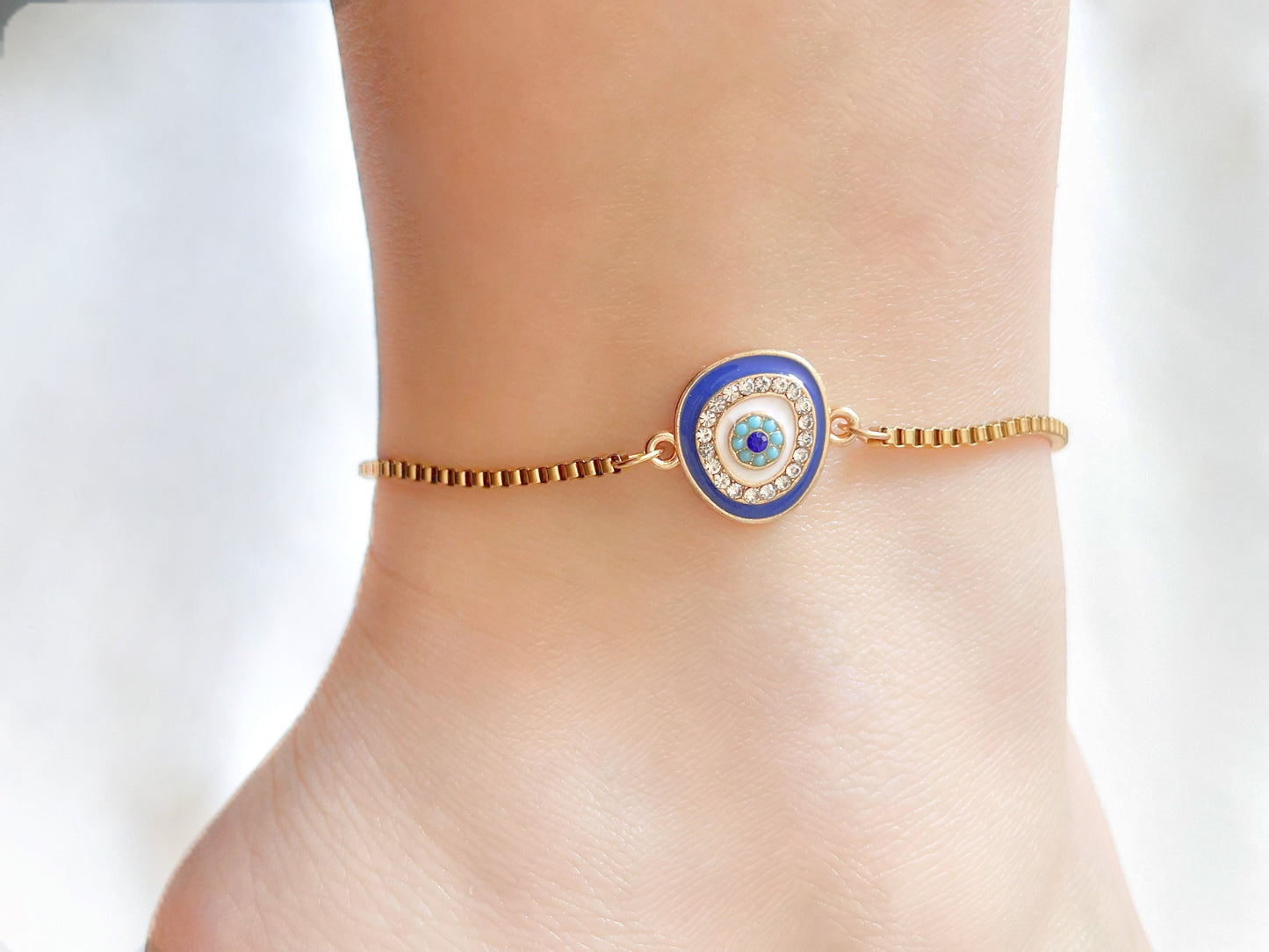 Gemstone Eye Anklet