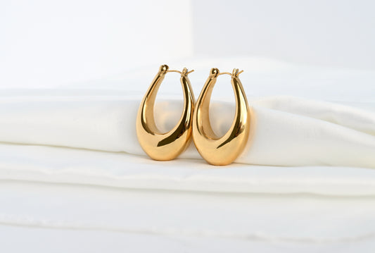 Chunky Tear Drop Hoops