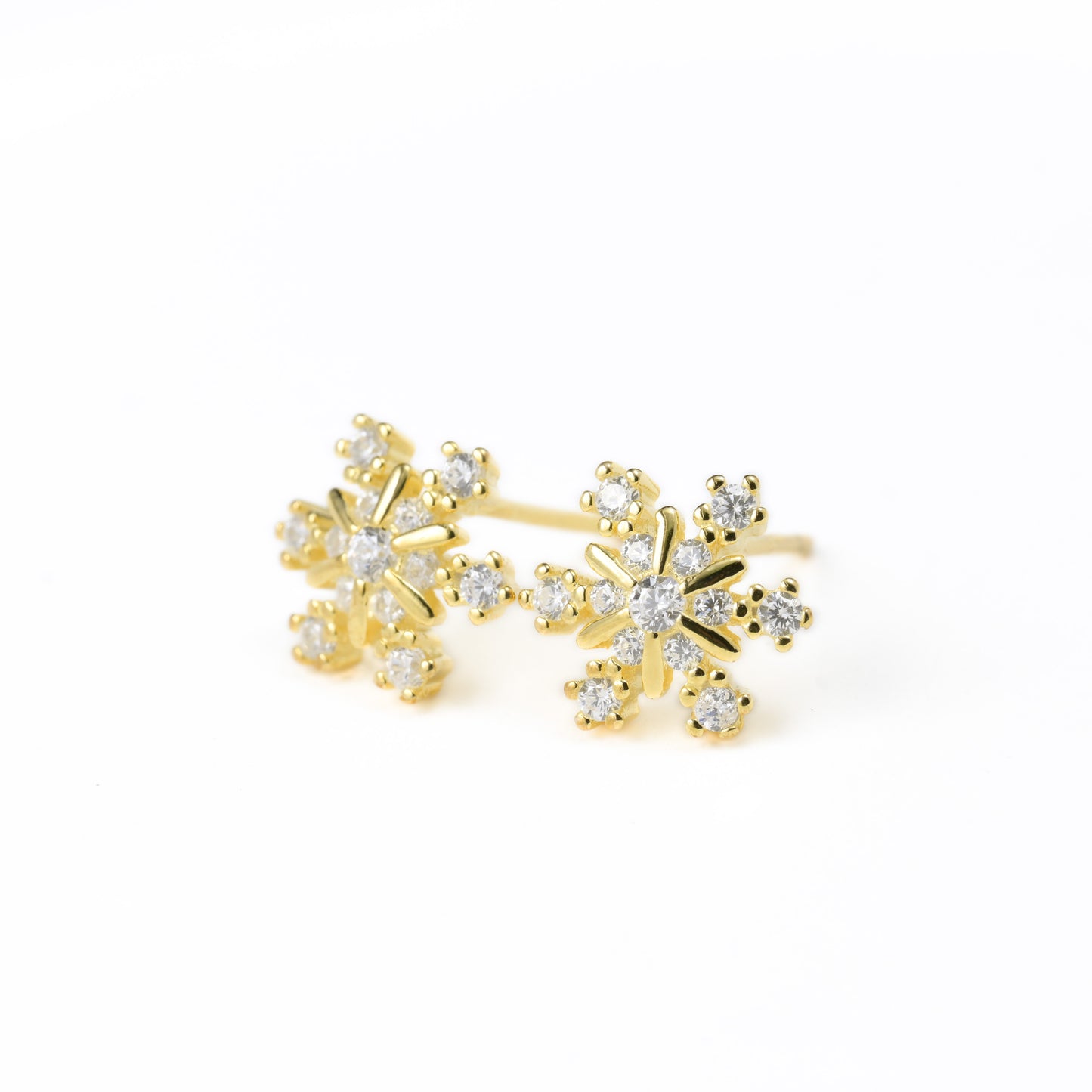 Silver Snowflake Studs