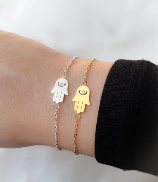 Dainty Hamsa Bracelet