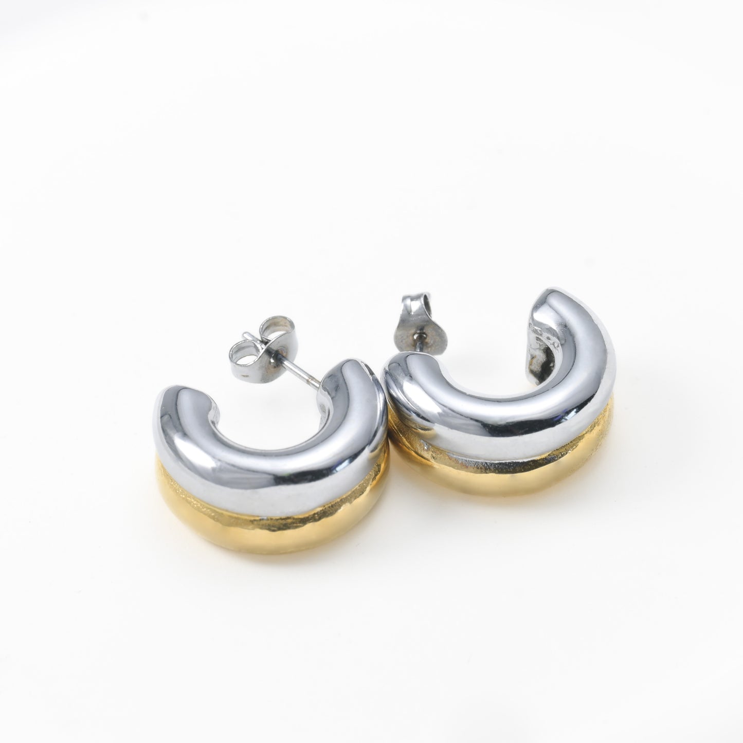 Two-tone Small Bold Hoops