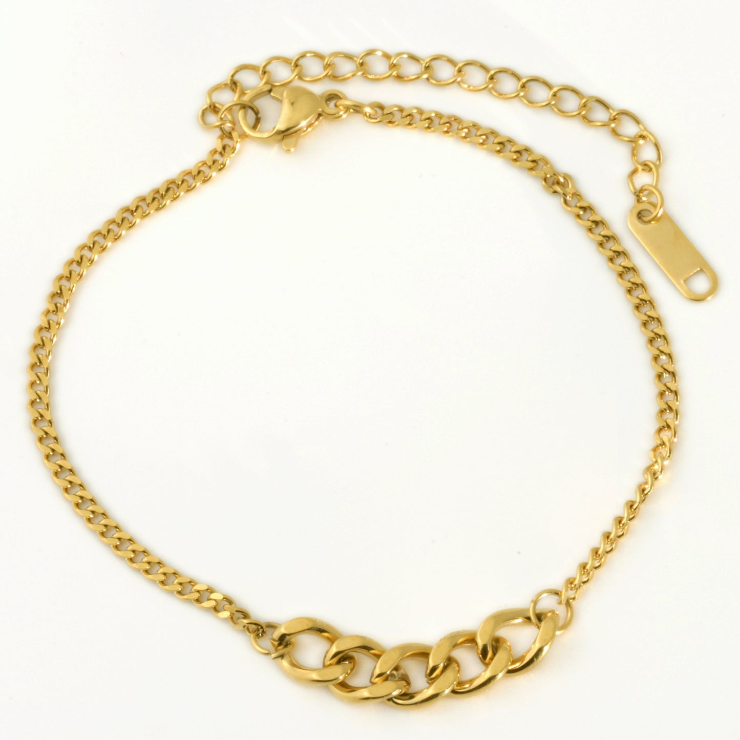 Mixed Curb Link Bracelet