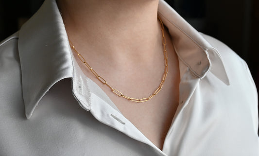 Dainty Paperclip Necklace