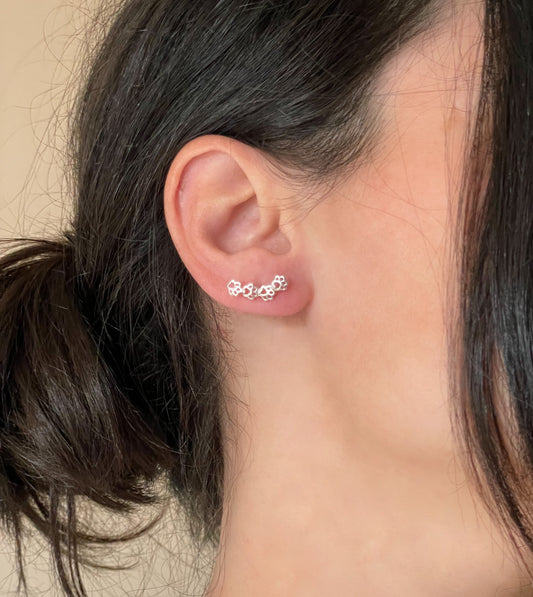 Paw Print Climber Earrings