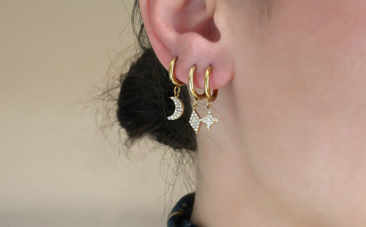 Celestial Diamond Hoops