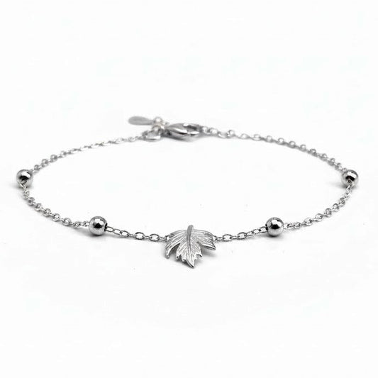 Maple Leaf Bracelet - Silver Maple Bracelet - Canadian Gift