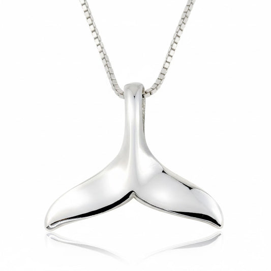 Whale Tail Necklace - Silver Mermaid Necklace