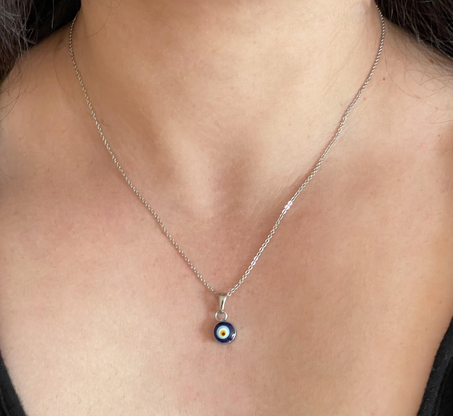 Evil Eye Enamel Necklace