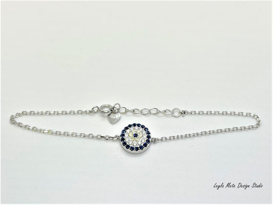 Diamond Evil Eye Bracelet