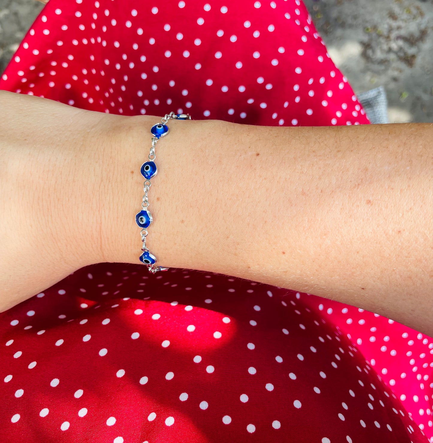 Glass Beaded Evil Eye Bracelet