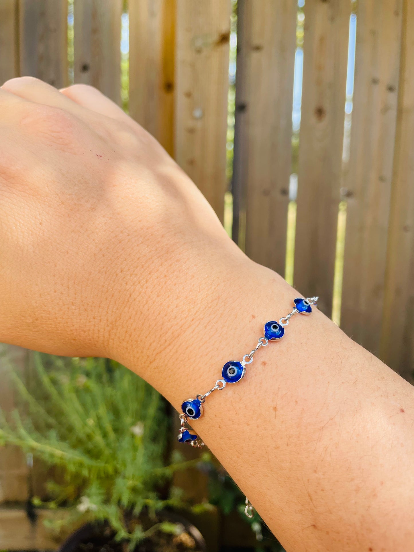 Glass Beaded Evil Eye Bracelet