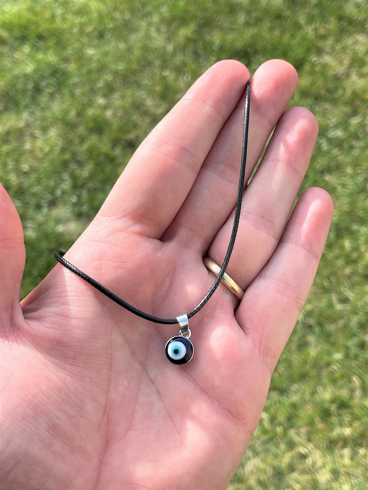 Enamel Evil Eye Necklace