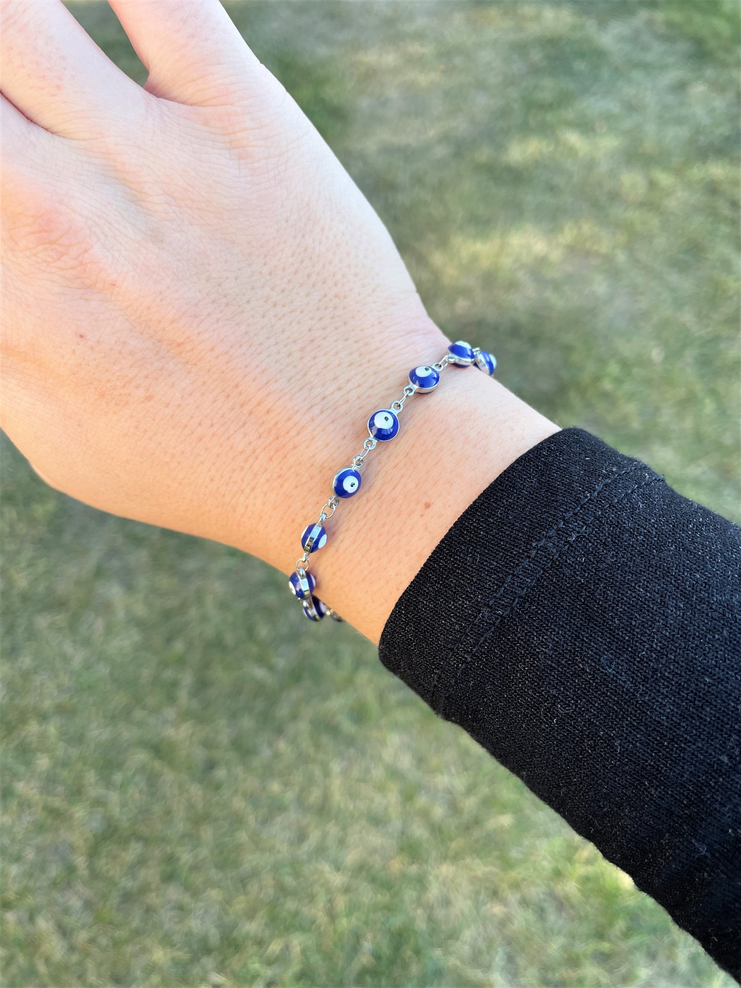 Stainless Steel Evil Eye Bracelet