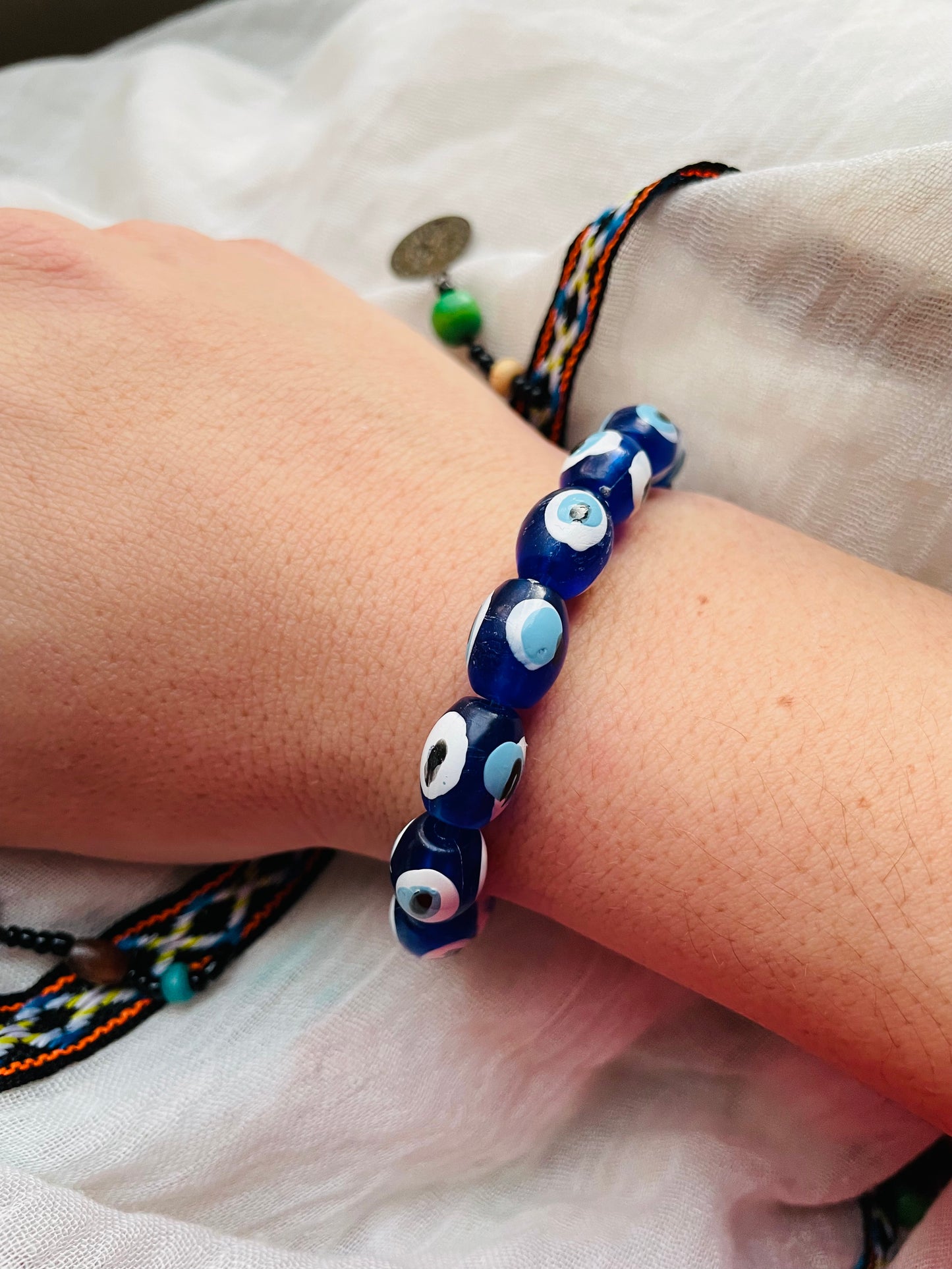 Rustic Evil Eye Bracelet