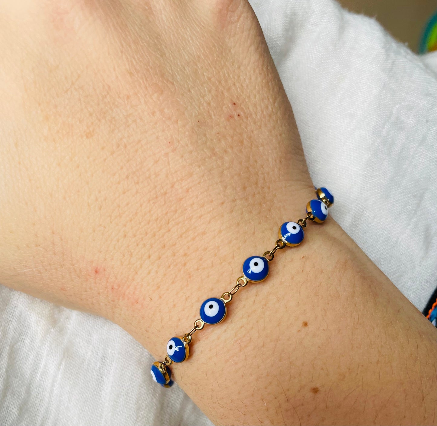 Stainless Steel Evil Eye Bracelet