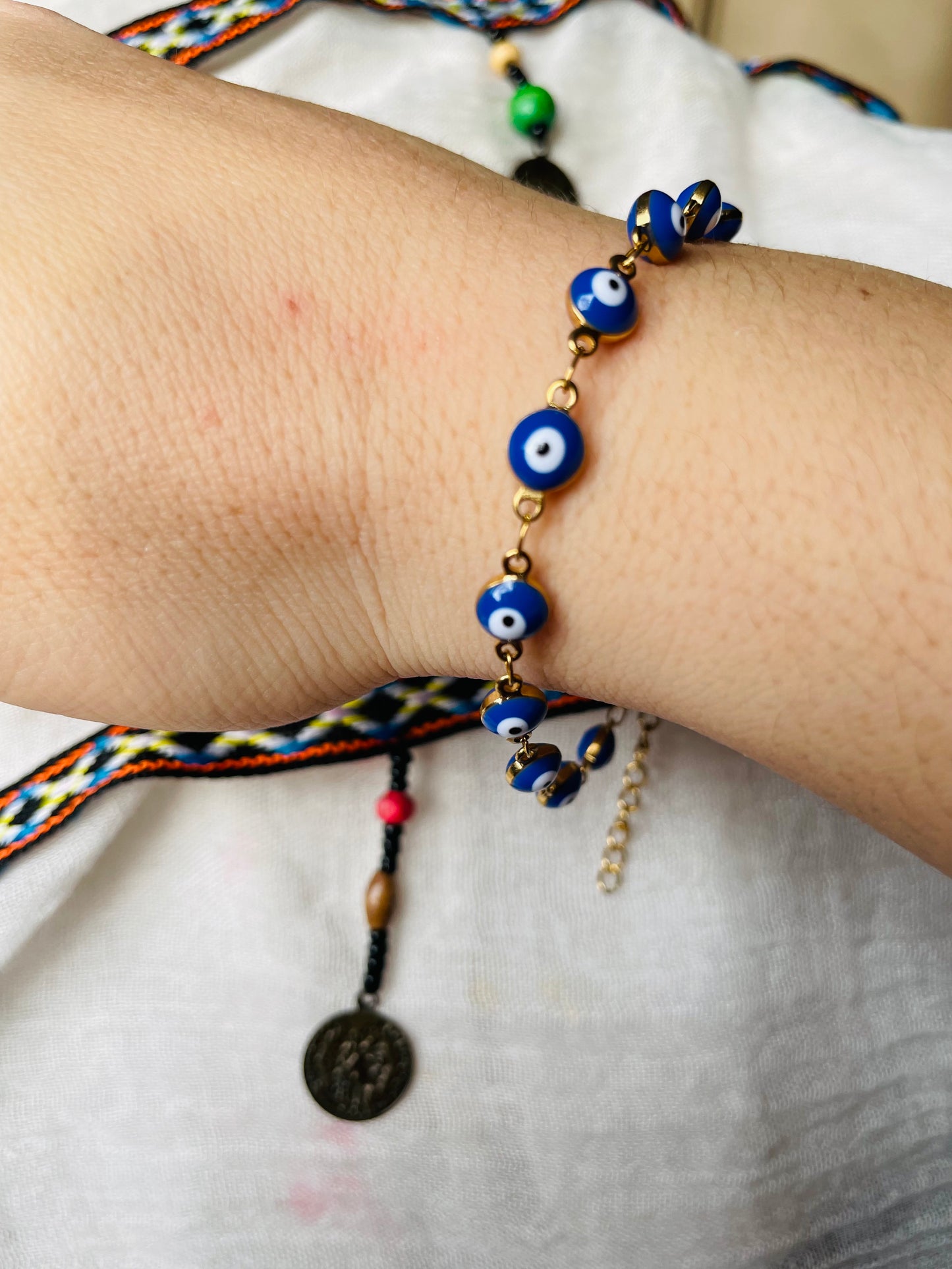 Stainless Steel Evil Eye Bracelet