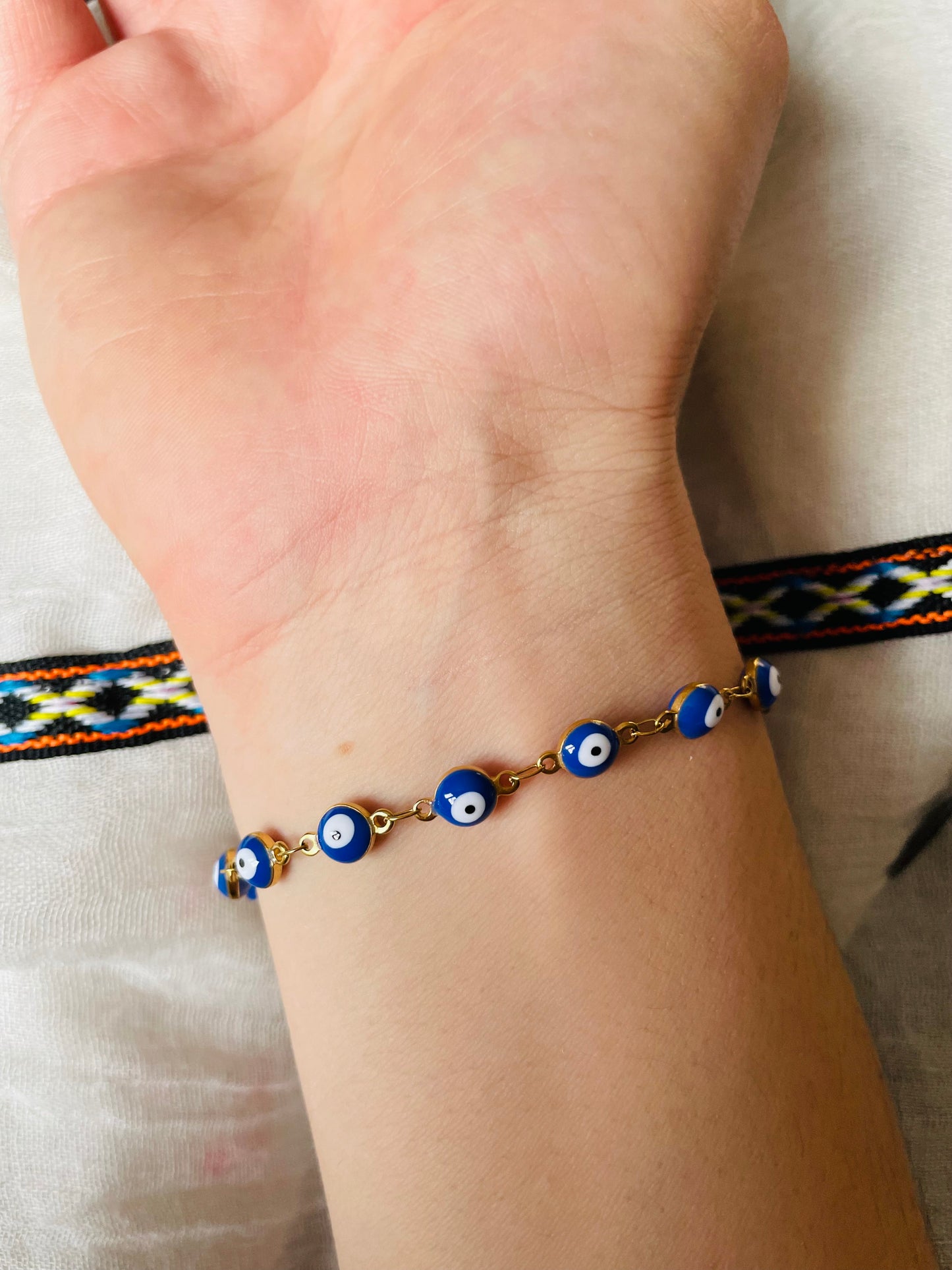 Stainless Steel Evil Eye Bracelet