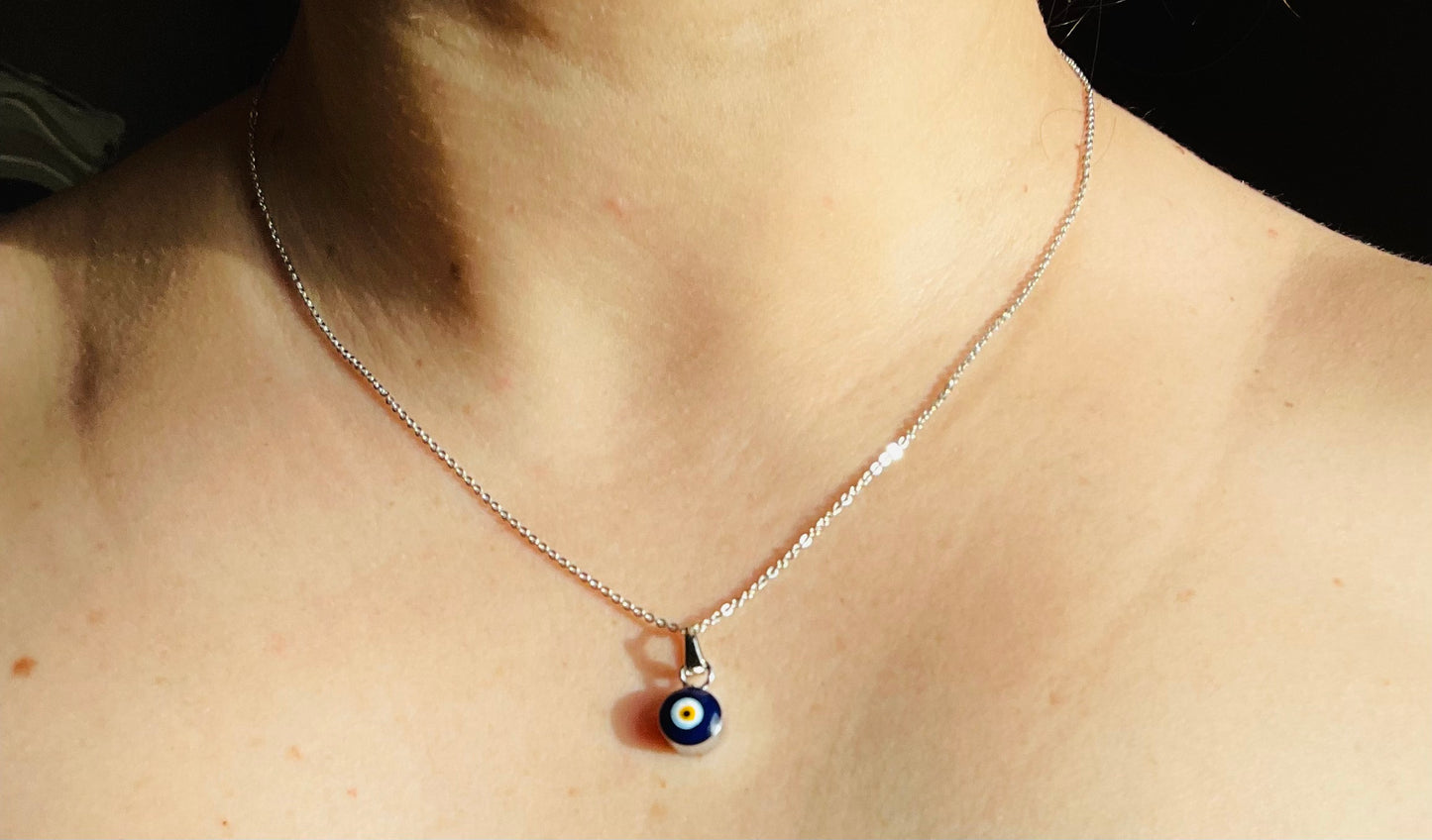 Evil Eye Enamel Necklace