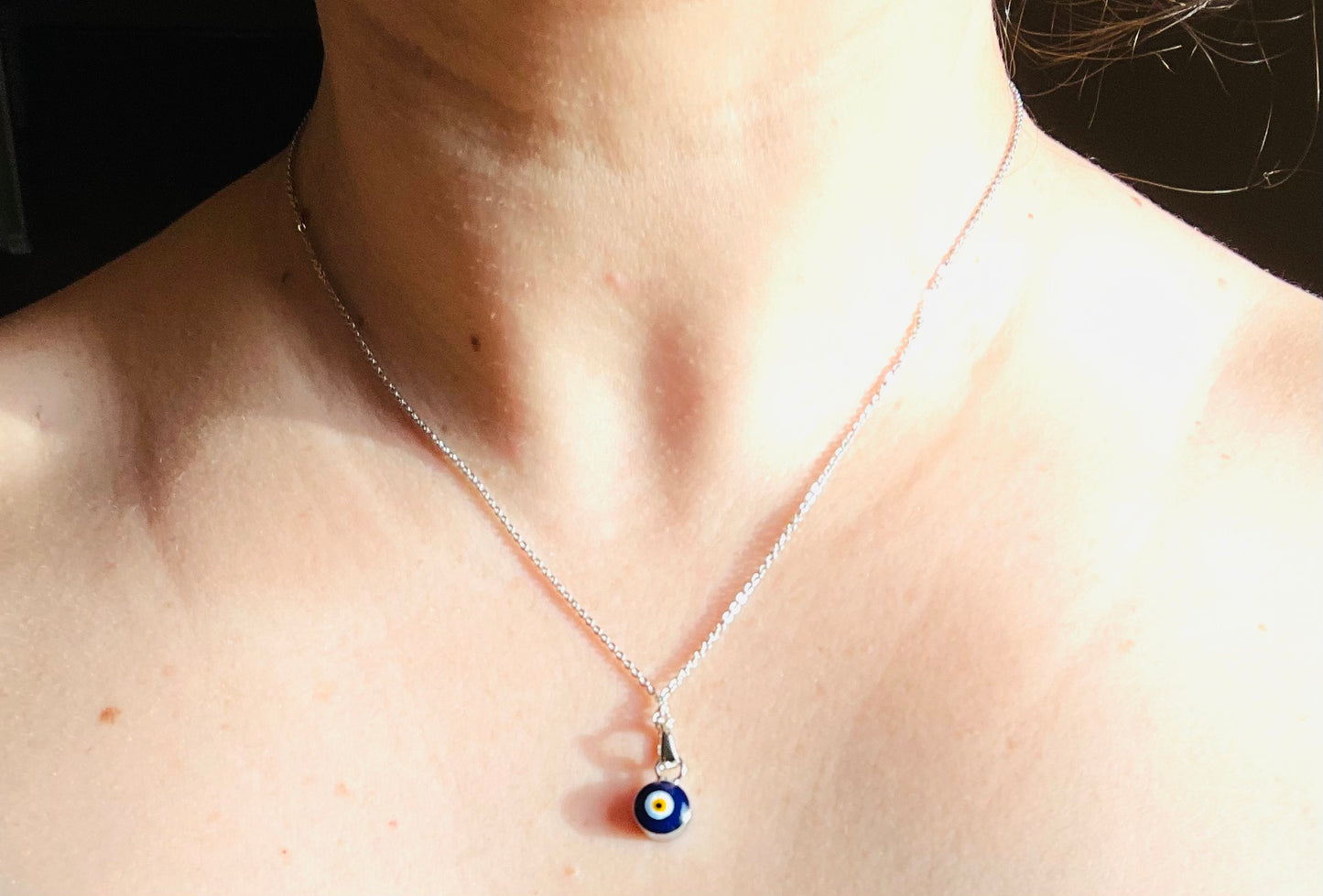 Evil Eye Enamel Necklace