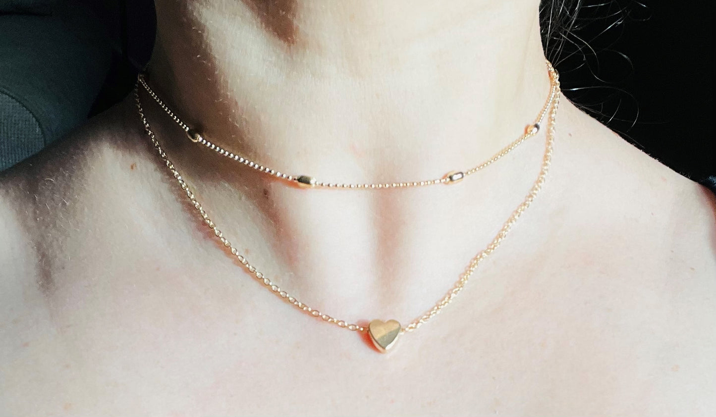 Layered Heart Choker