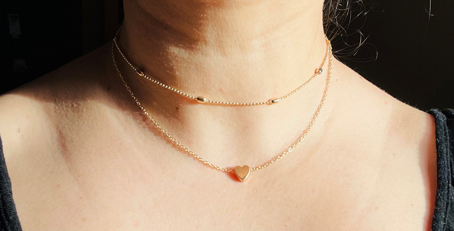 Layered Heart Choker