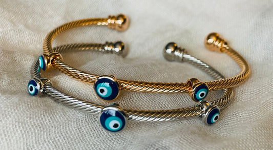 Twisted Evil Eye Cuff