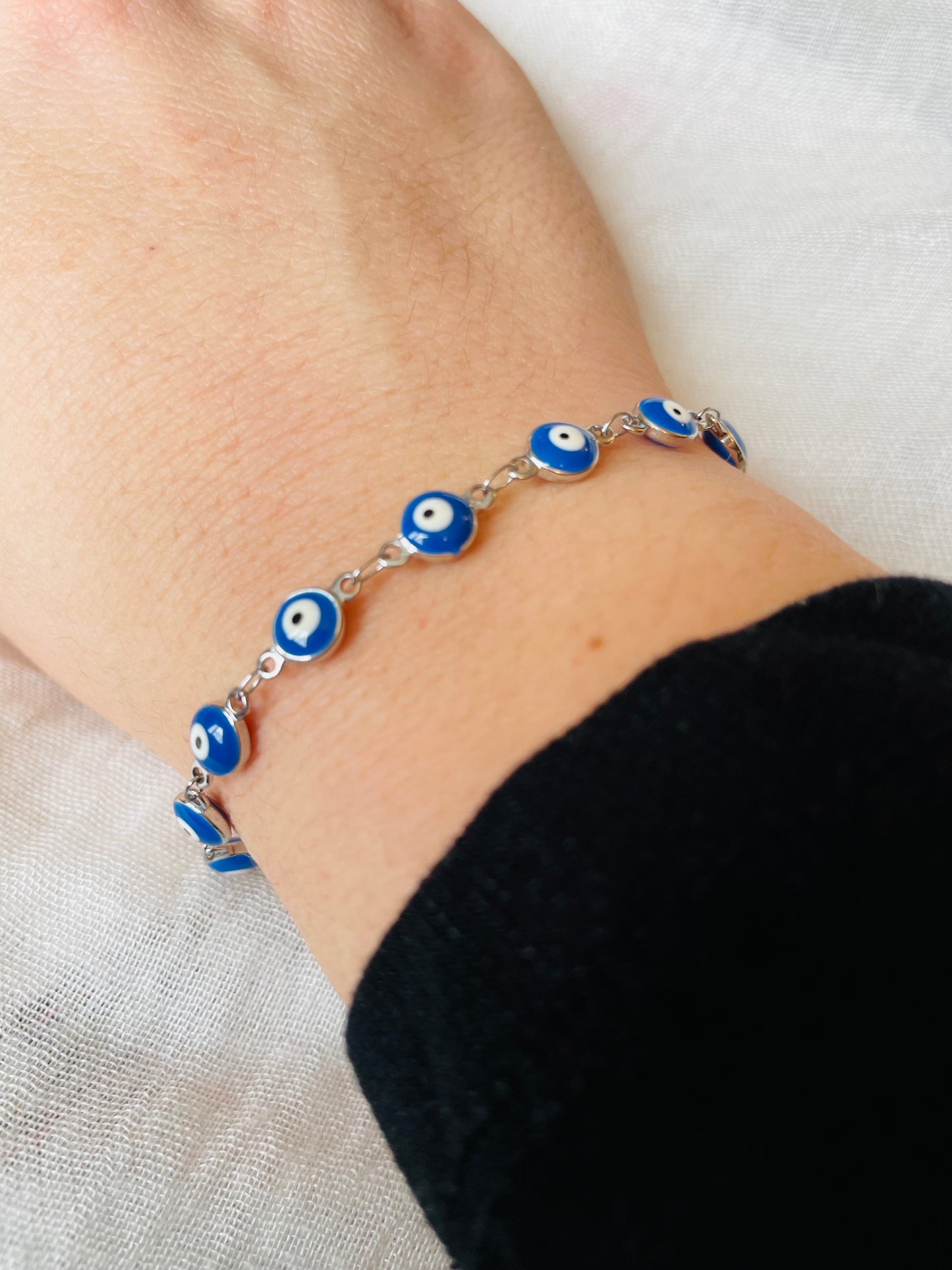 Stainless Steel Evil Eye Bracelet