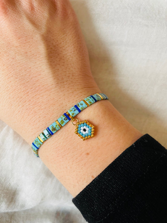 Evil Eye Tila Bracelet