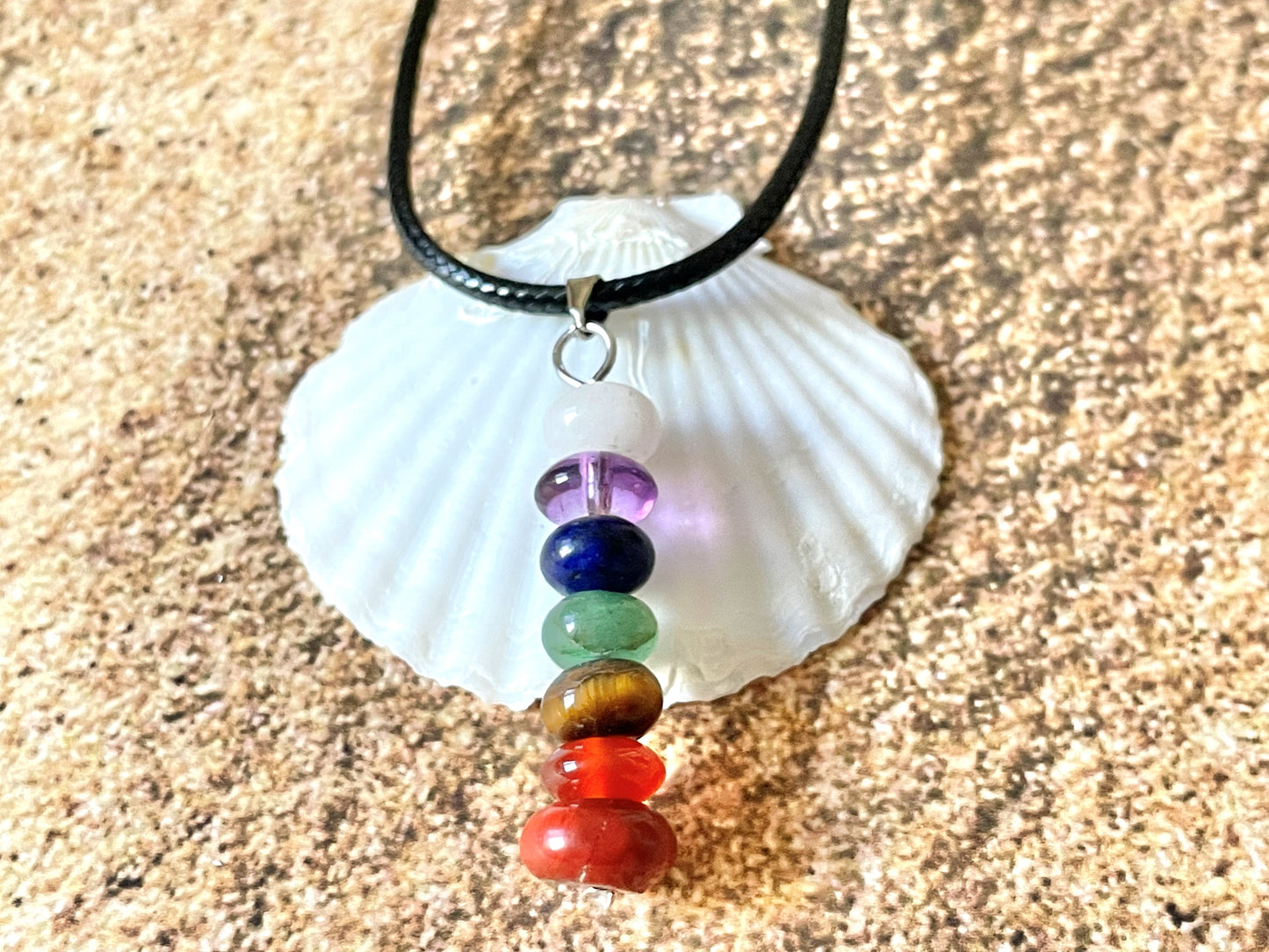 Chakra Stacked Stones Necklace