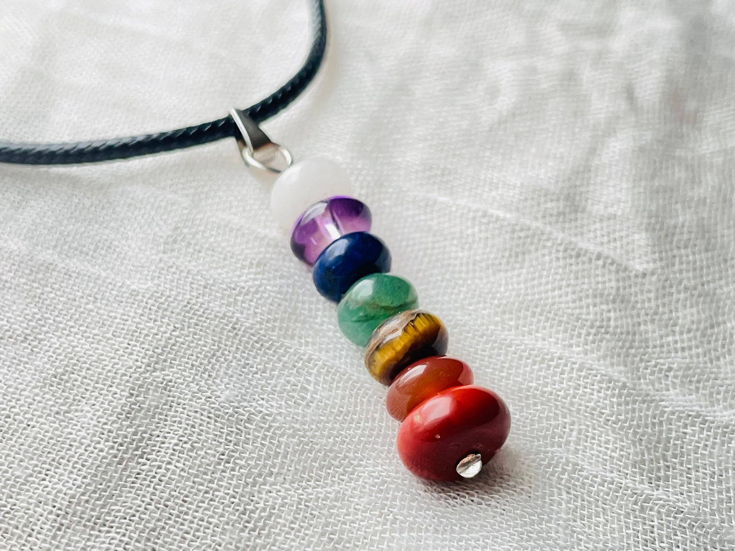 Chakra Stacked Stones Necklace