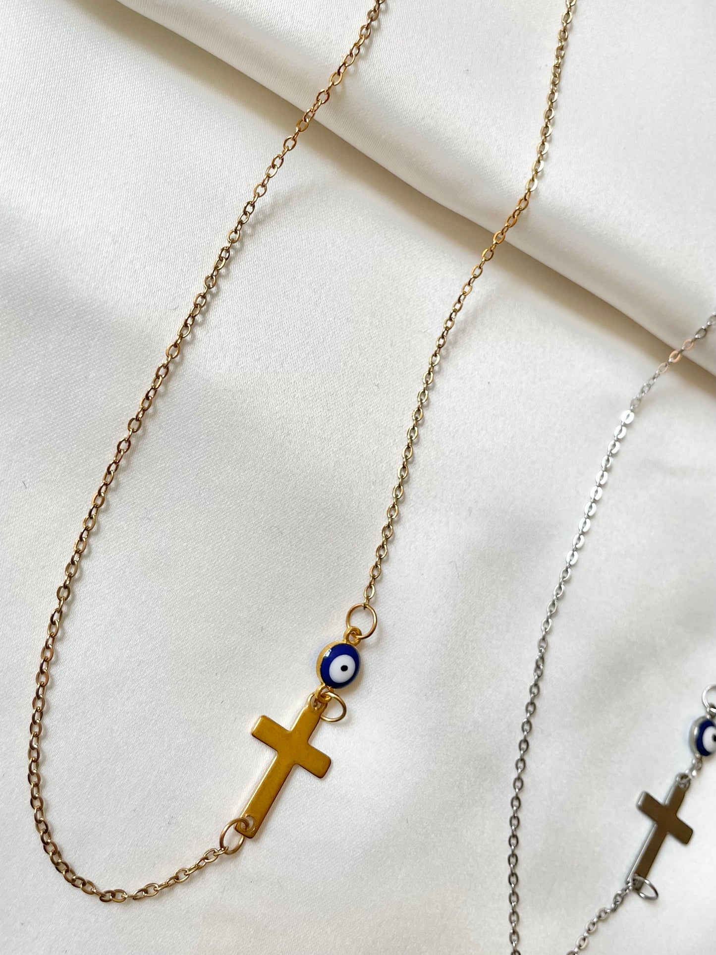 Evil Eye Cross Necklace