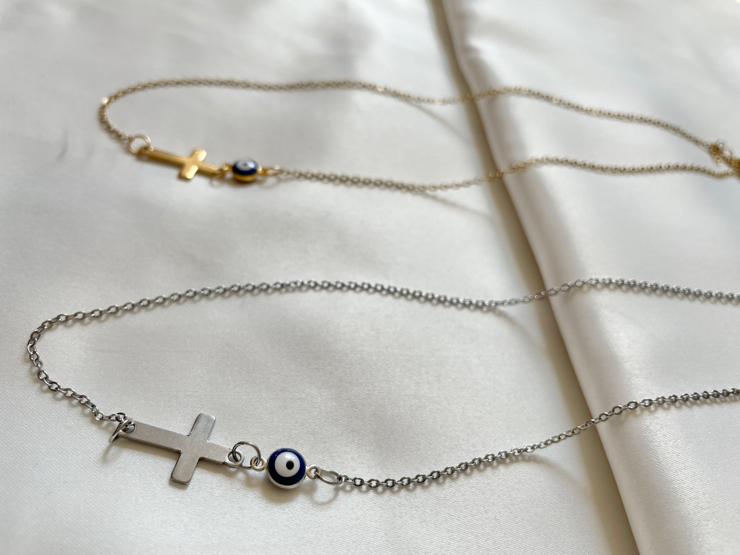 Evil Eye Cross Necklace