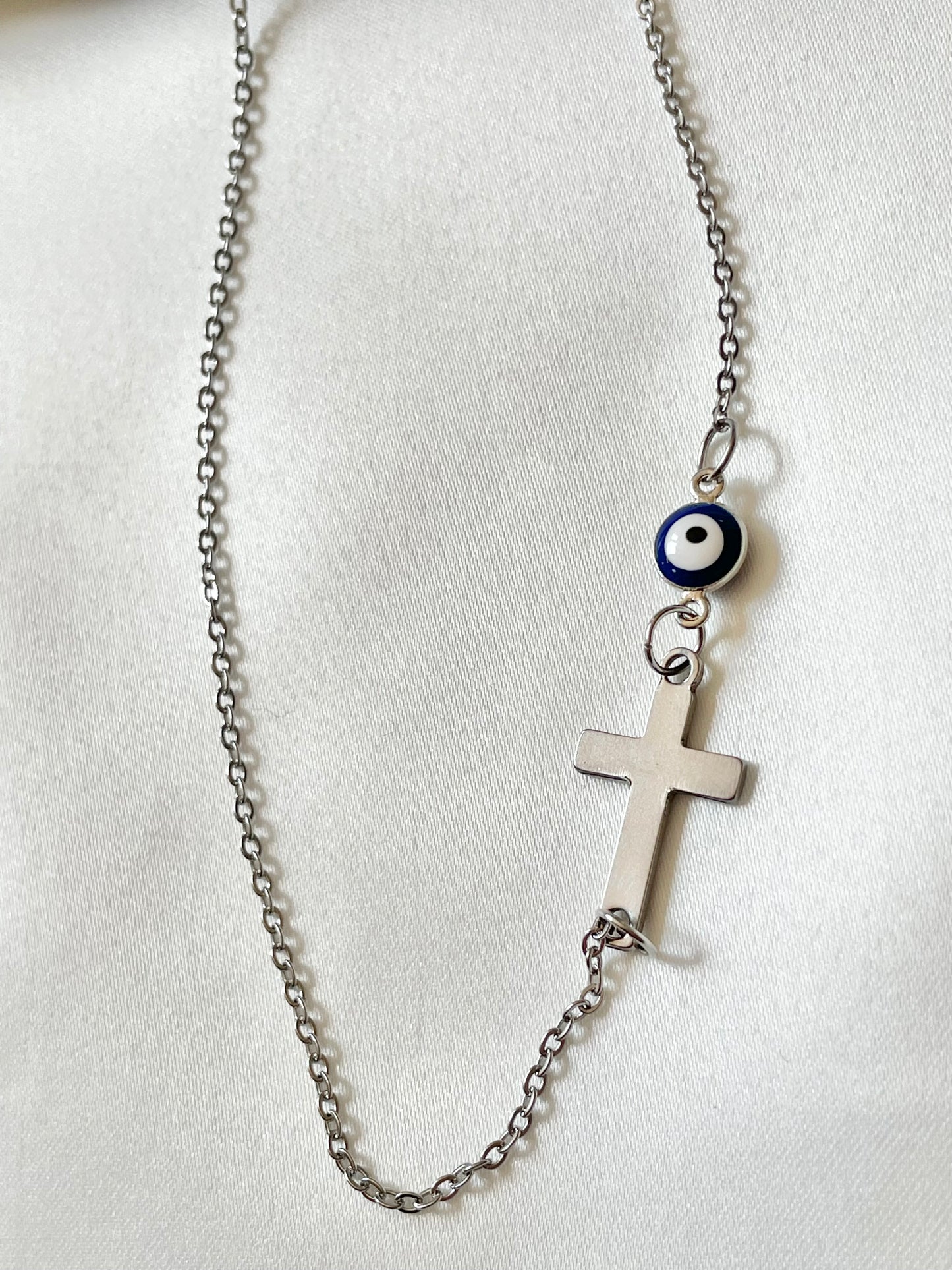 Evil Eye Cross Necklace