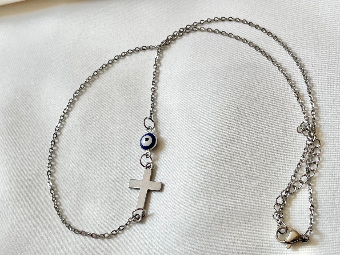 Evil Eye Cross Necklace