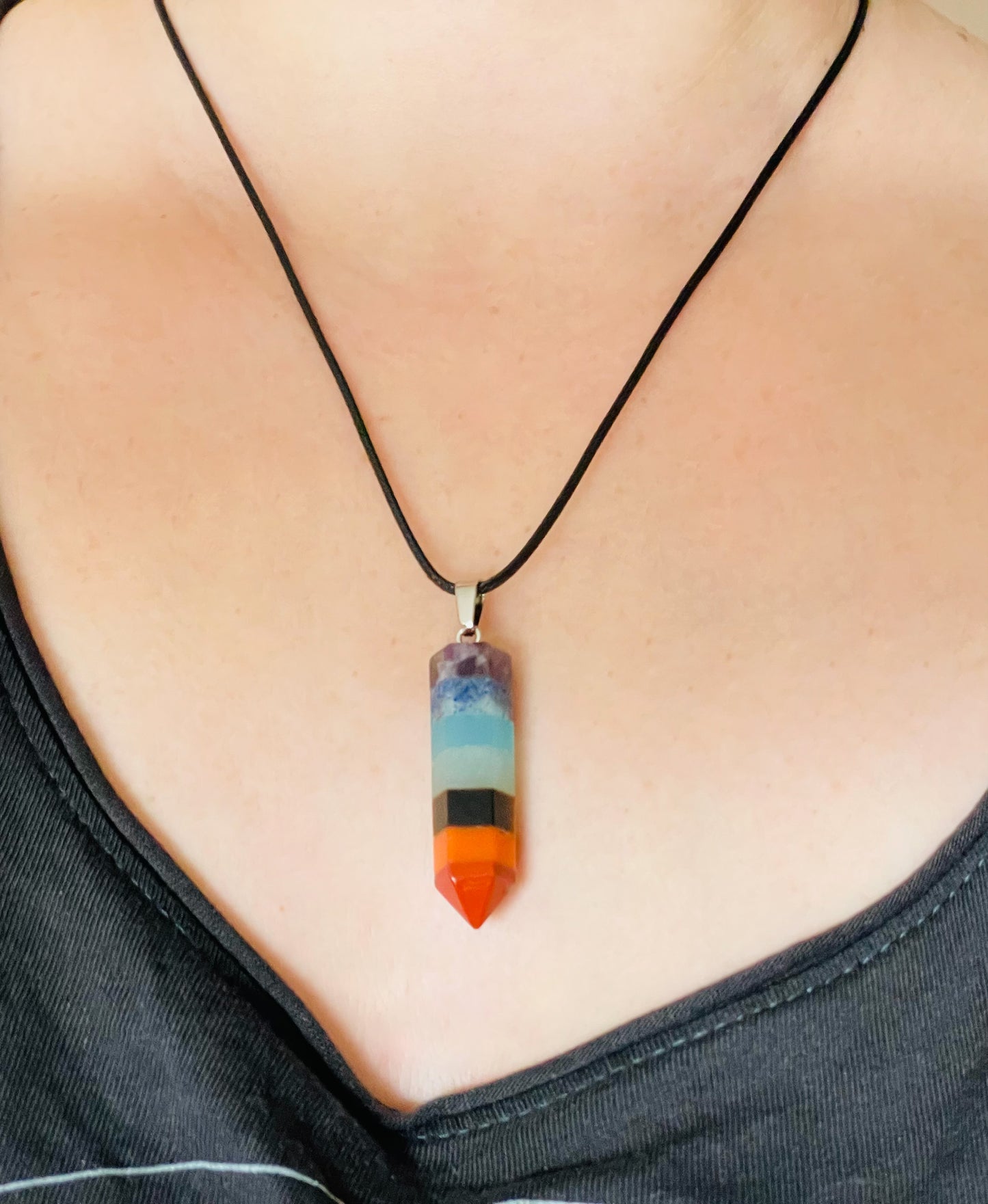 Chakra Cylindrical Necklace