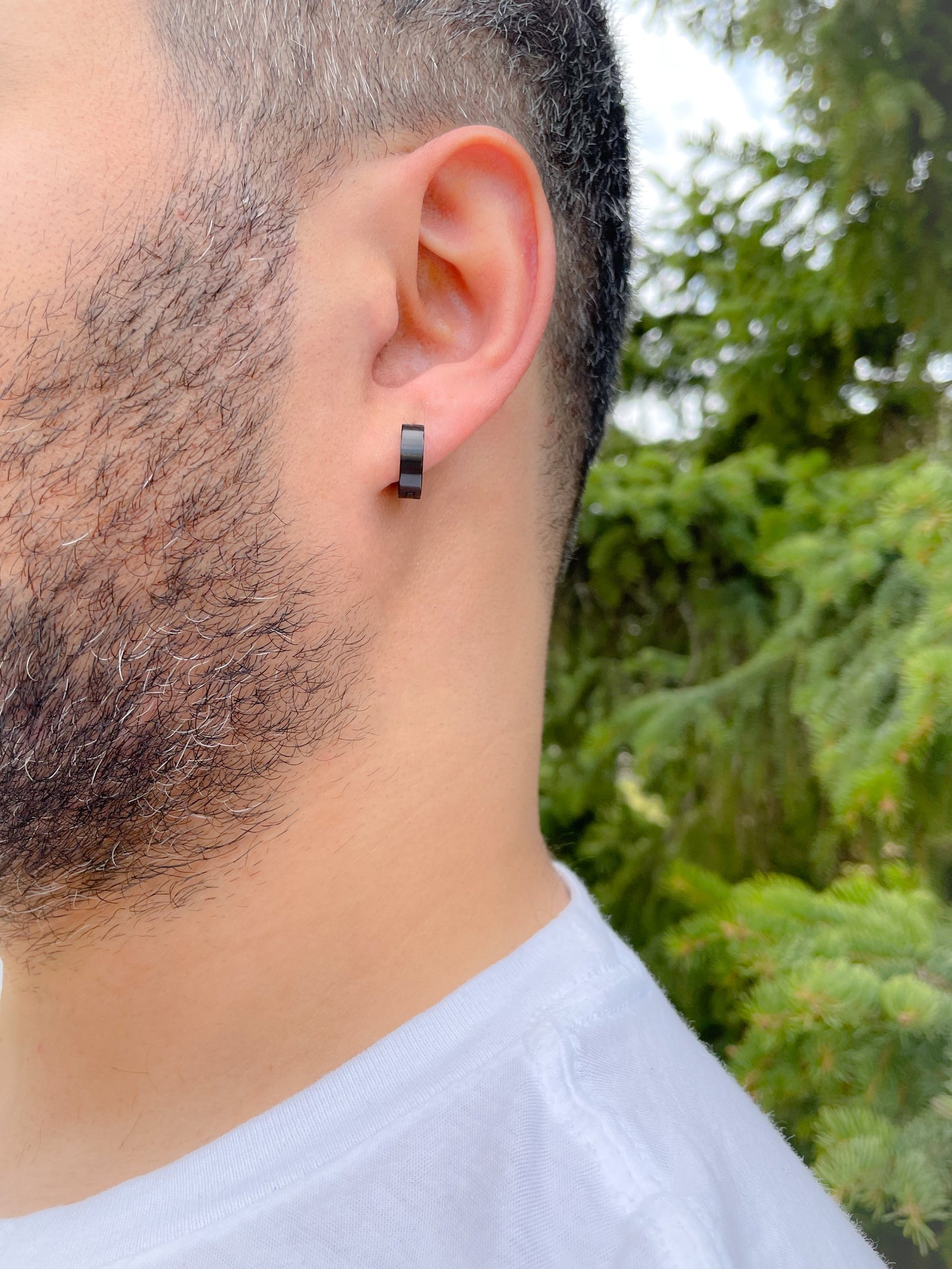 Men's Wide Hoop Earrings