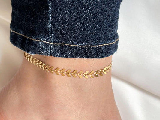 Chevron Chain Anklet