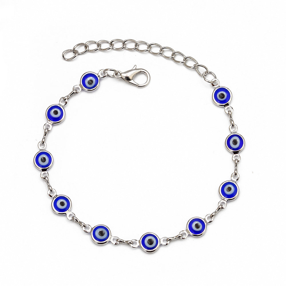 Glass Beaded Evil Eye Bracelet