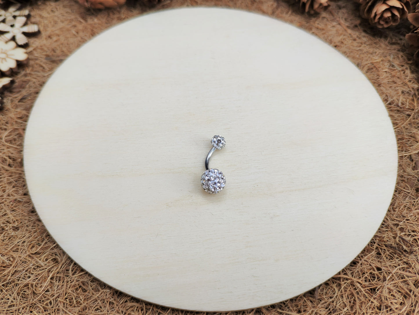 Diamond Ball Belly Ring