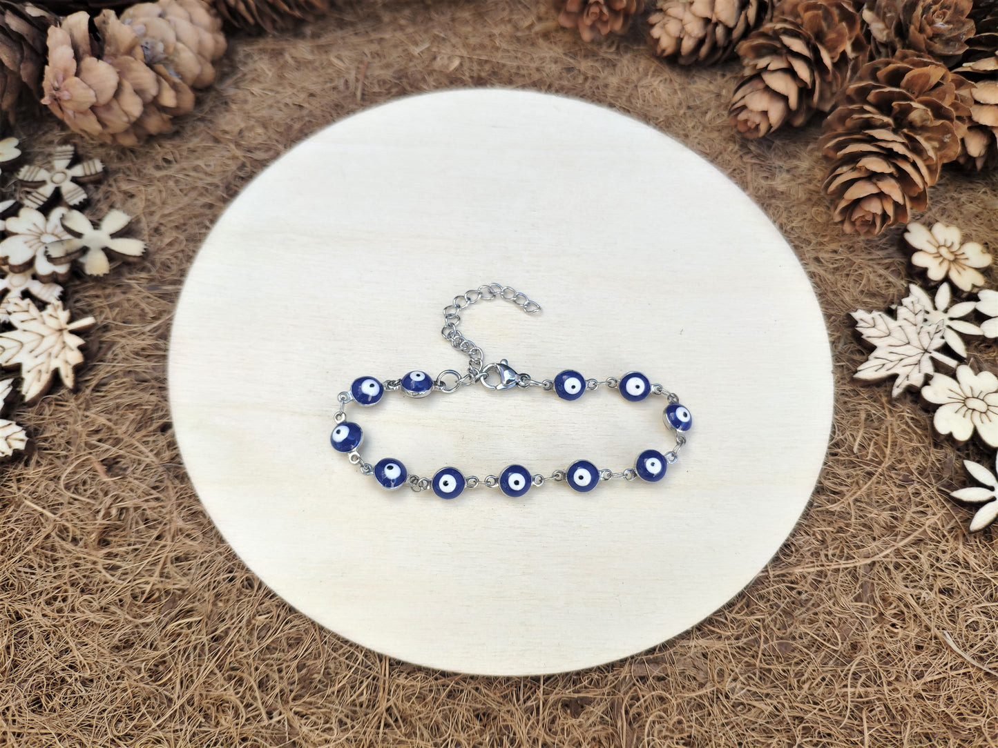 Stainless Steel Evil Eye Bracelet