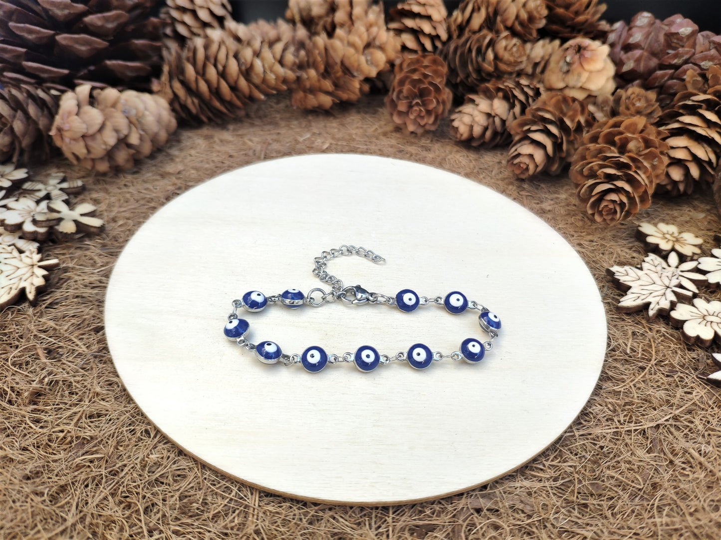 Stainless Steel Evil Eye Bracelet