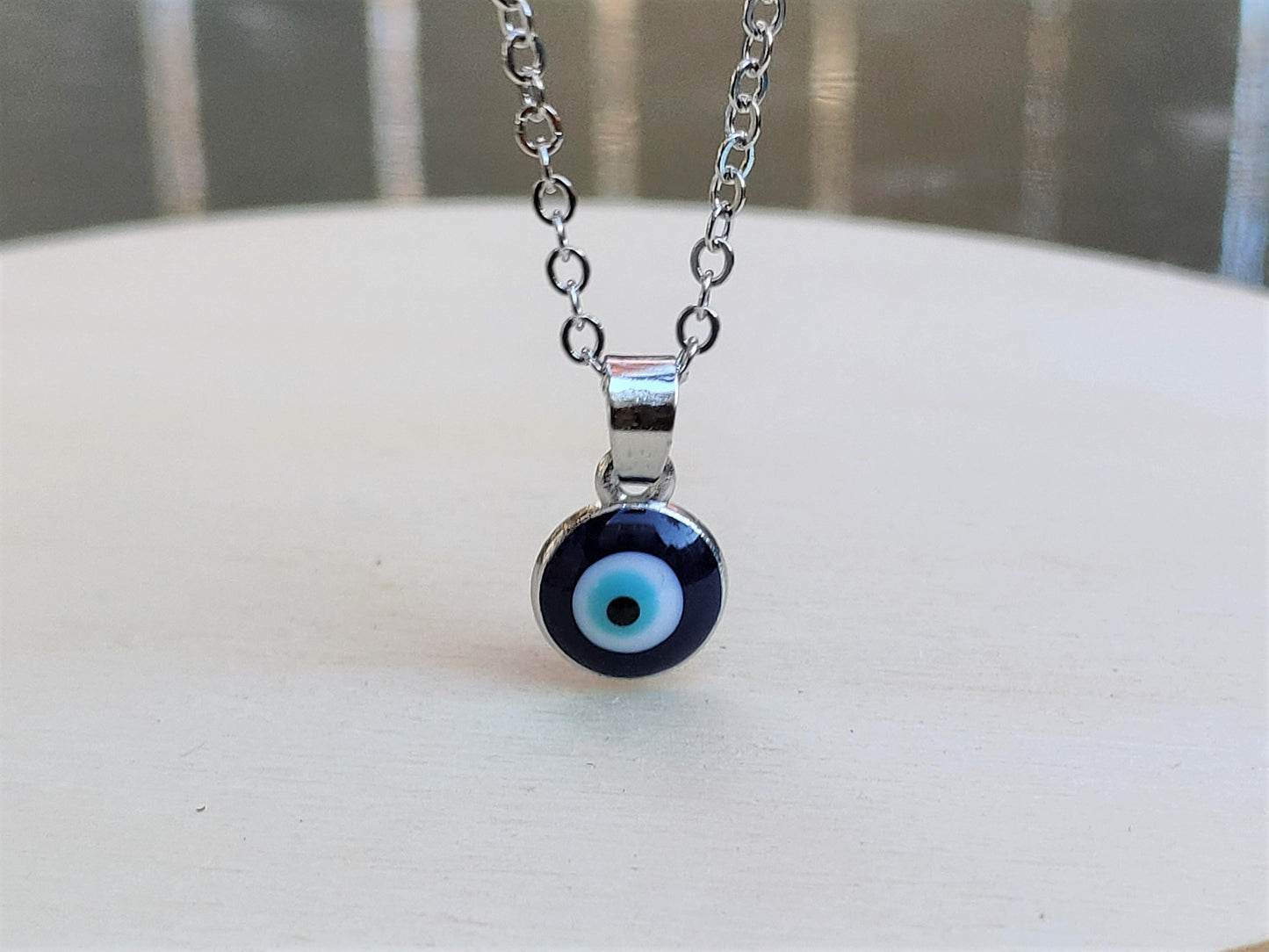 Enamel Evil Eye Necklace