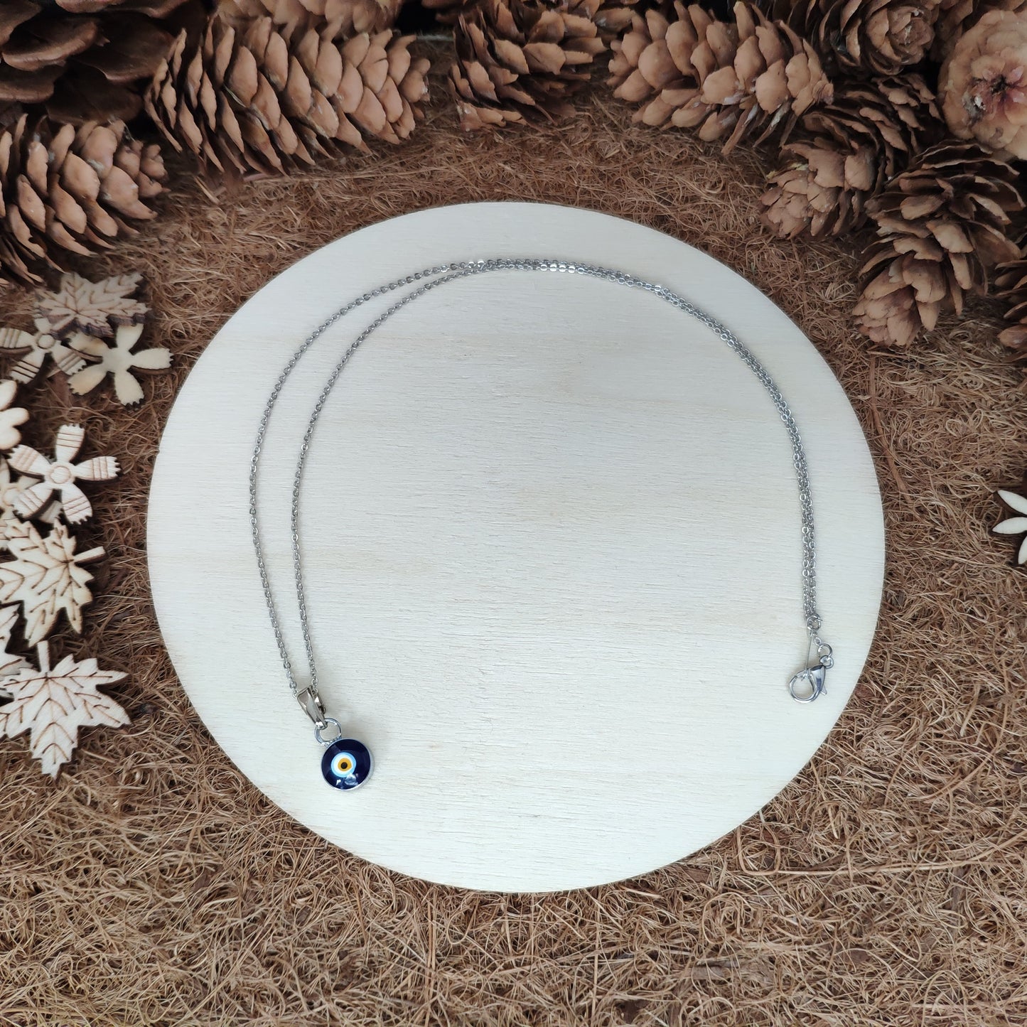 Evil Eye Enamel Necklace