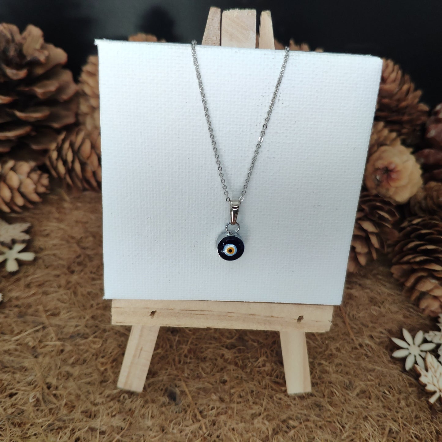 Evil Eye Enamel Necklace