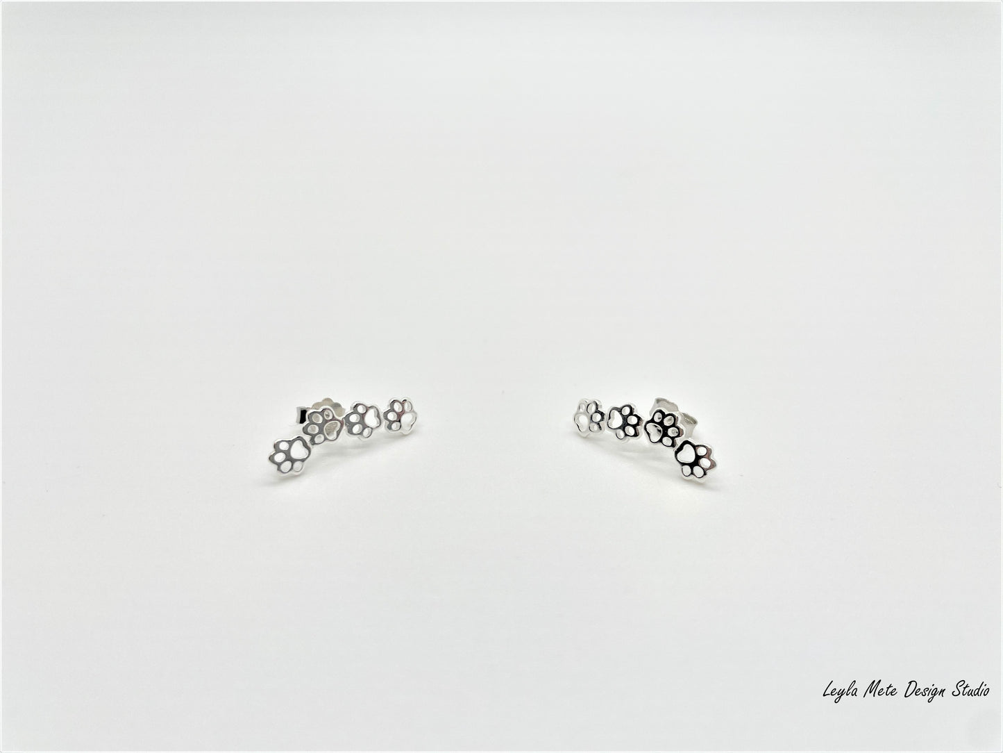 Paw Print Climber Earrings